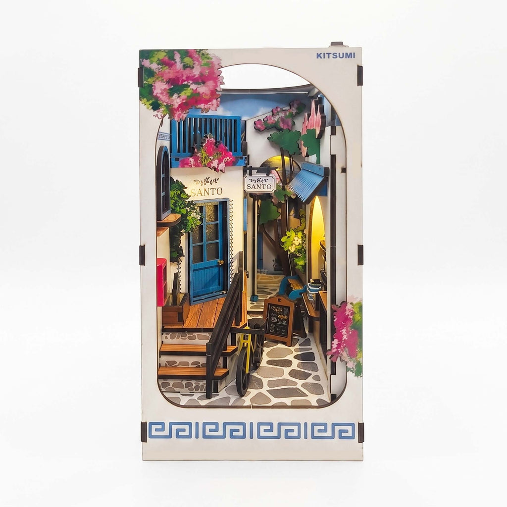 Azure Alleys | LED DIY Book Nook Kit (Miniature Alleyway for Your Bookshelf)