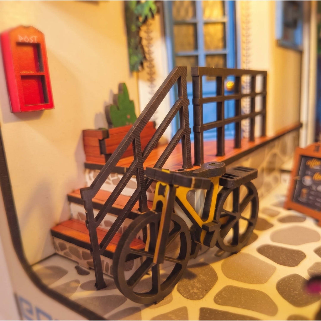 Azure Alleys | LED DIY Book Nook Kit (Miniature Alleyway for Your Bookshelf)