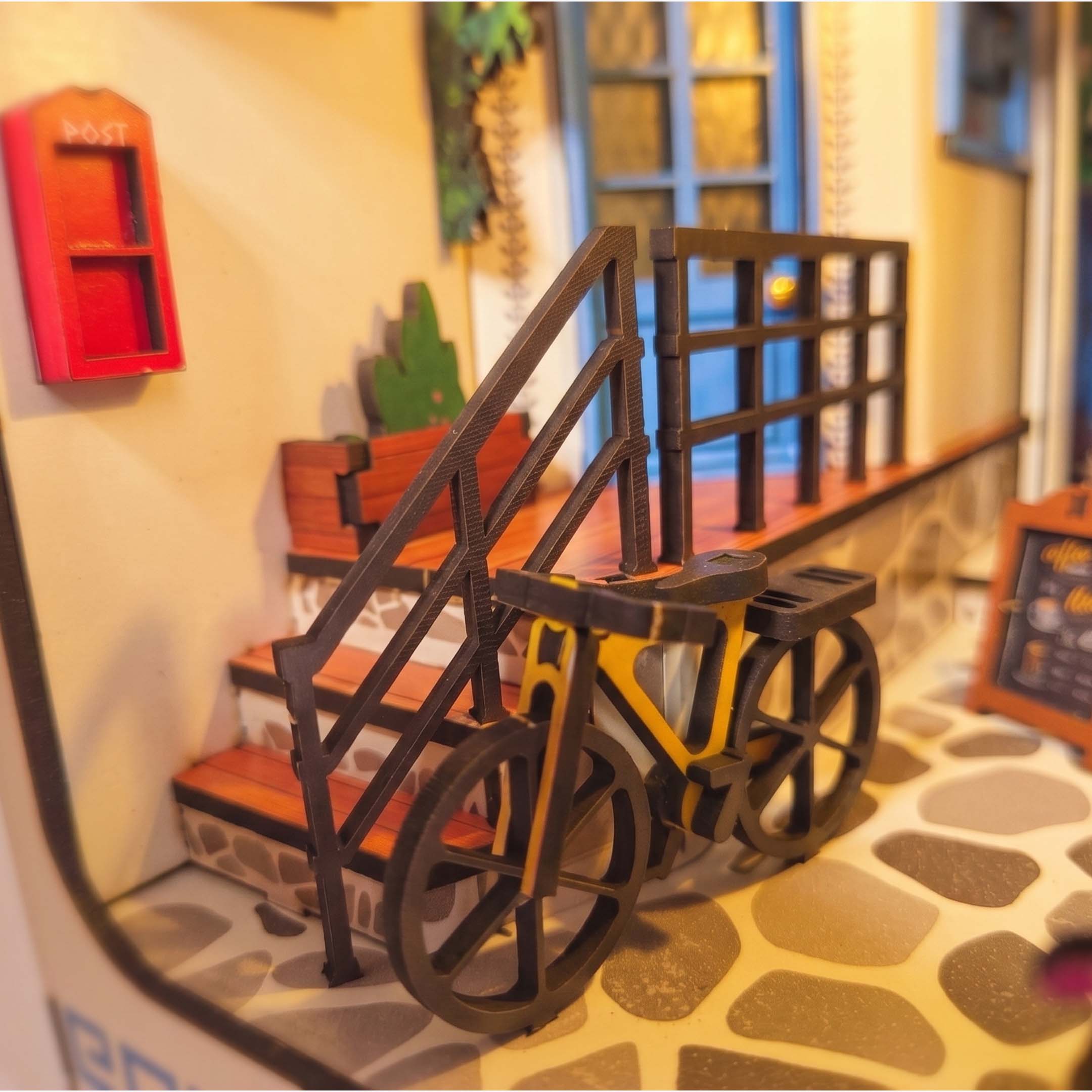 Azure Alleys | LED DIY Book Nook Kit (Miniature Alleyway for Your Bookshelf)