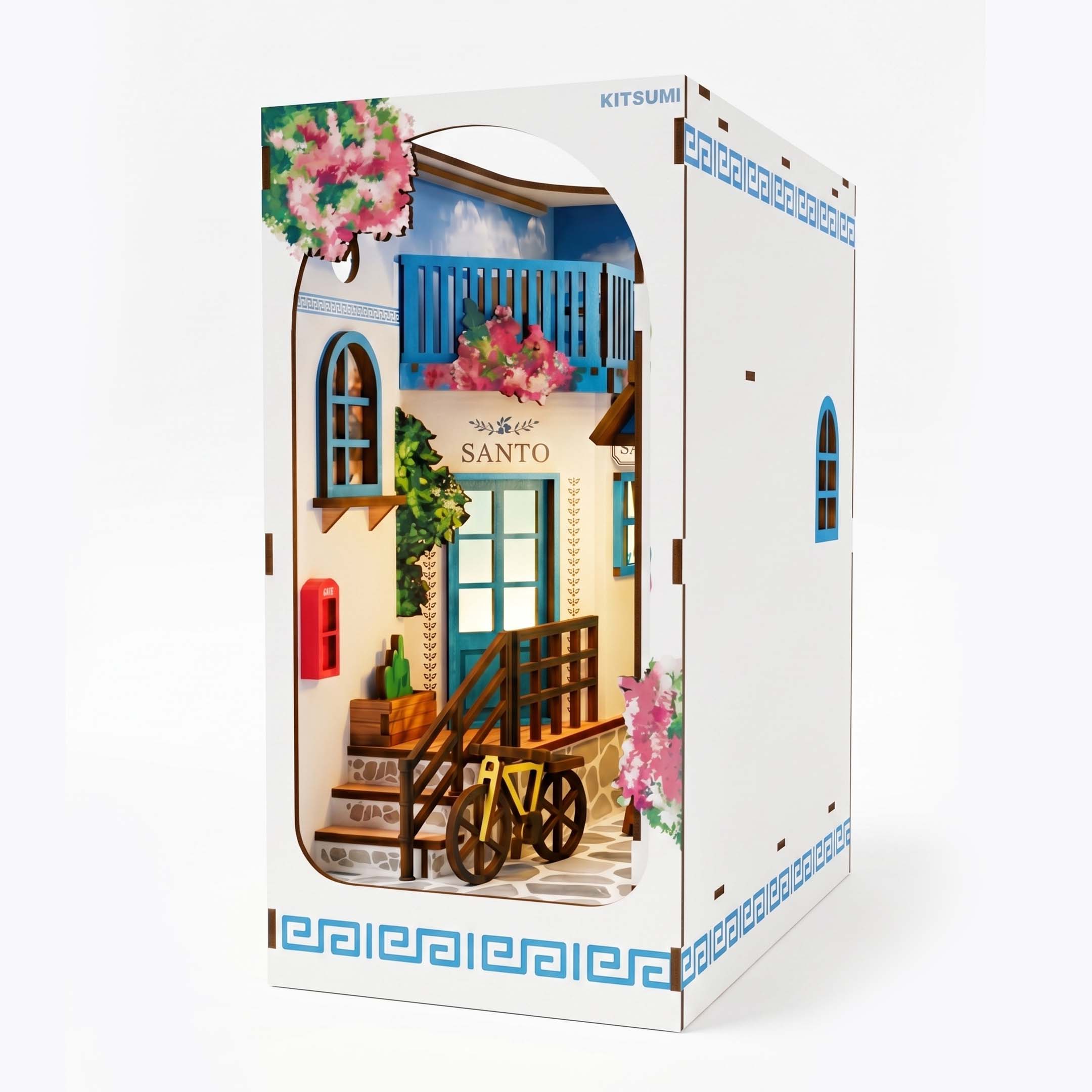 Azure Alleys | LED DIY Book Nook Kit (Miniature Alleyway for Your Bookshelf)