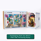 Azure Alleys | LED DIY Book Nook Kit (Miniature Alleyway for Your Bookshelf)