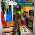 Azure Alleys | LED DIY Book Nook Kit (Miniature Alleyway for Your Bookshelf)
